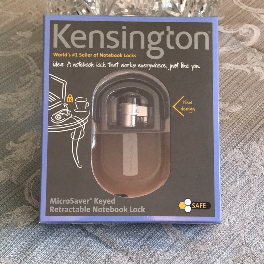 Kensington retractable notebook lock